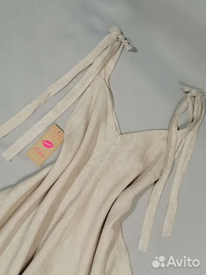 Новый итальянский льняной комбинезон Италия лён