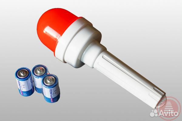 Фонарь мигающий светодиодный на батарейках