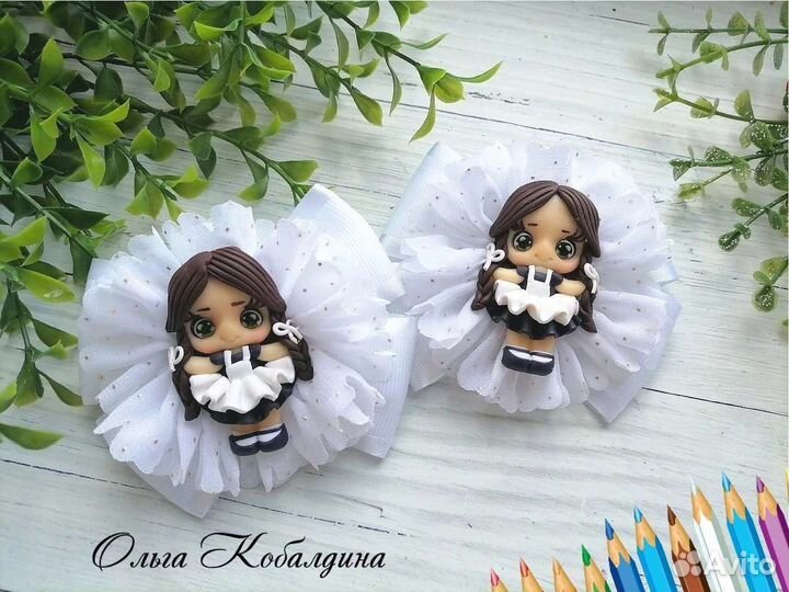 Школьные бантики ручной работы