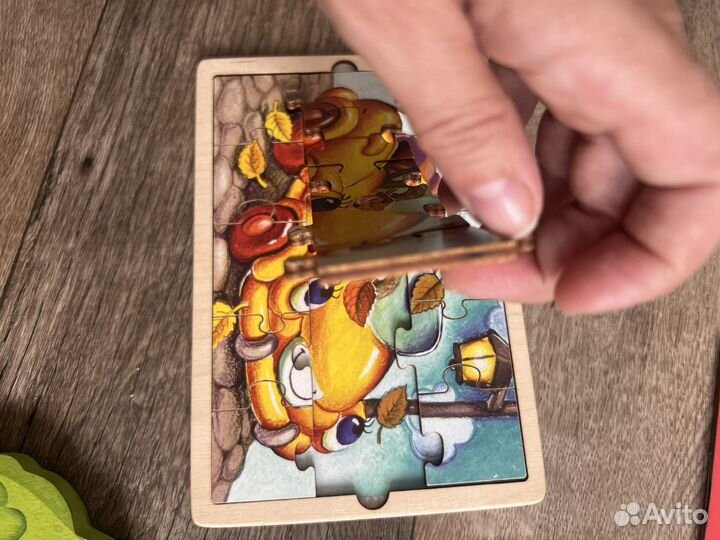 Деревянные пазлы вкладыши