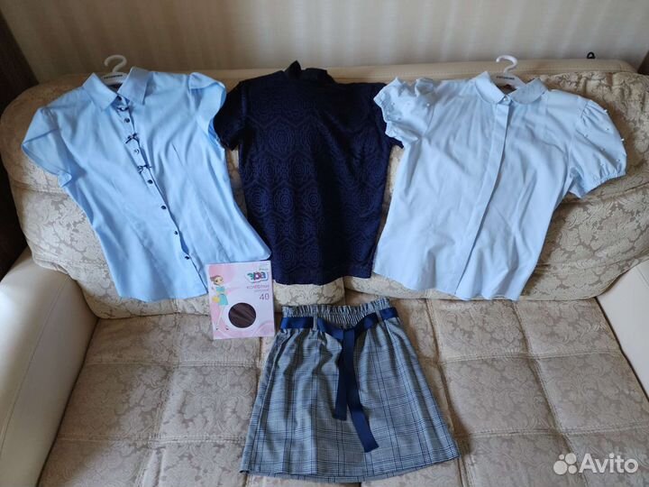 Школьные блузки+юбка на рост 152-158см