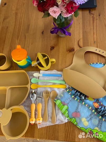 Силиконовая посуда для кормления 14 предметов