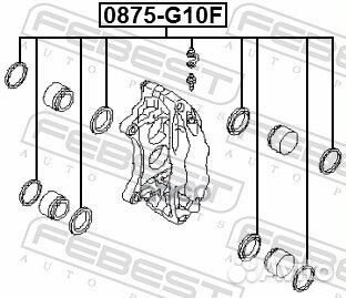 Ремкомплект переднего тормозного суппорта febes