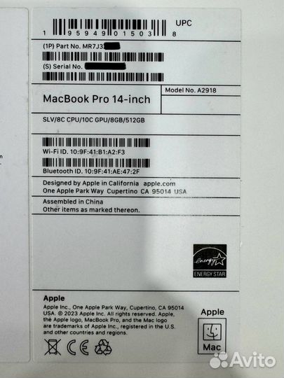 MacBook Pro 14“ M3 8/512Gb Silver