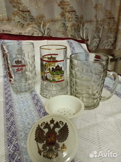 Советские рюмки и пивные кружки