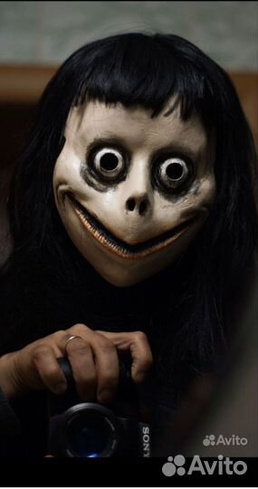 Маска Момо Momo mask with WIG (Hair)