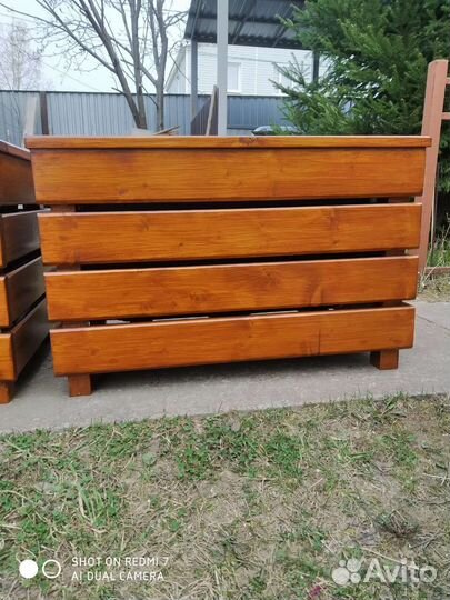 Деревянные кашпо для цветов