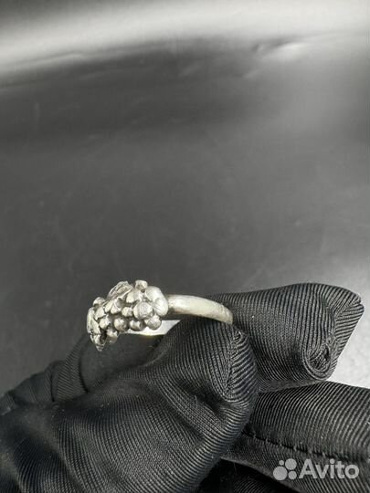 Кольцо винтажное клеймо проба 925 серебро