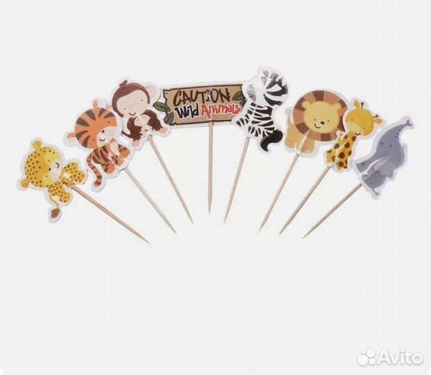 Новые топперы для торта, топперы для капкейков24шт