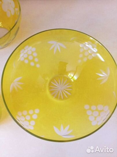 Вазы конфетницы цветное стекло СССР