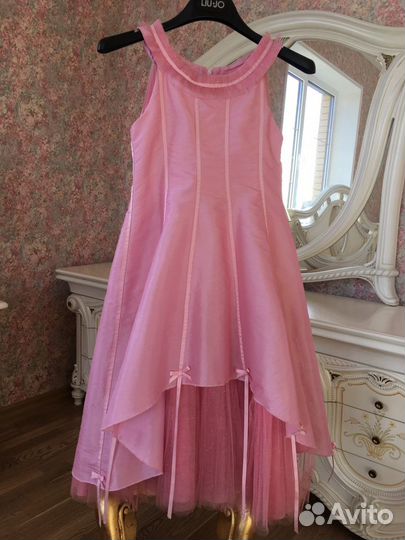 Платье для девочки розовое 6 лет рост 116