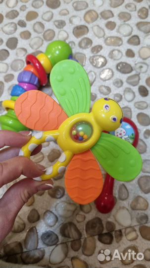 Игрушки пакетом: кубики для коврика,машинки лошадь