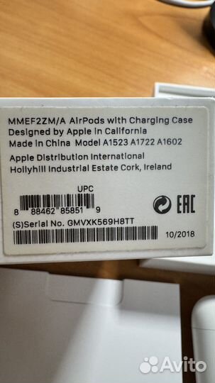 Наушники apple airpods 1