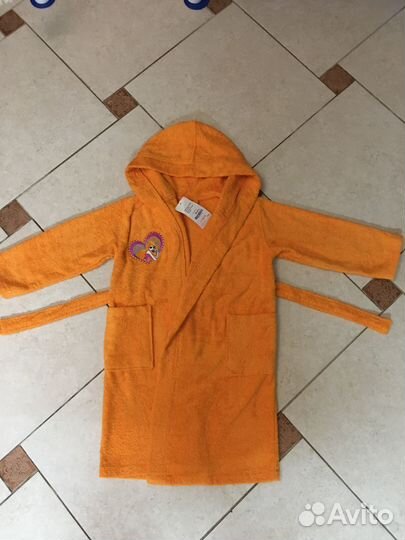 Халат махровый для девочки