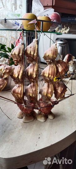 Корабль из ракушек