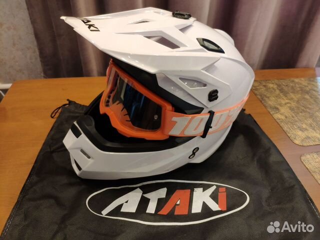 Кроссовый шлем Ataki с очками