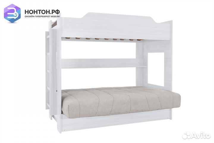 Двухъярусная кровать с диван-кроватью жаккард свет