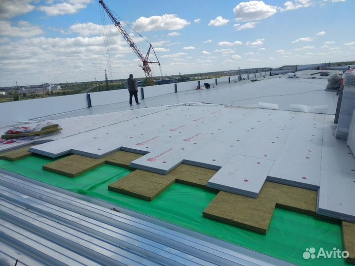 Монтаж пвх мембраны, рулонная кровля, монтаж проф