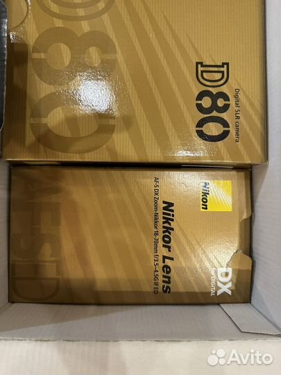 Зеркальный фотоаппарат D80 с объективом