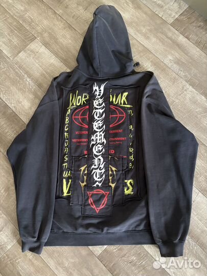 Vetements худи hardcore patch multicolour