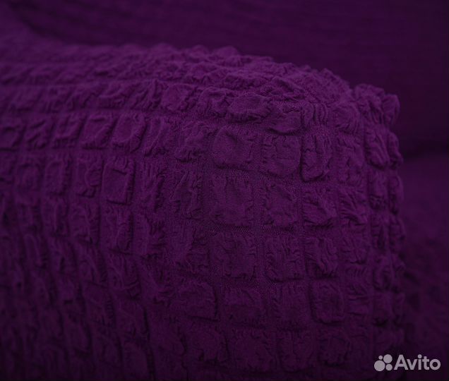 Чехлы на угловой диван на резинке, Фиолетовый