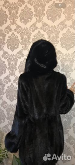 Шуба норковая 42 44 черная