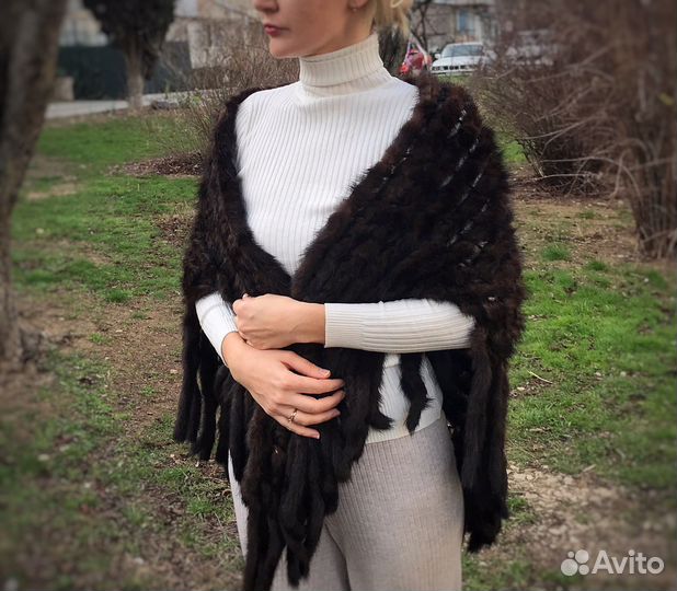 Шаль норковая