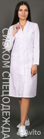 Халат женский медицинский белый Стандарт Ти-си