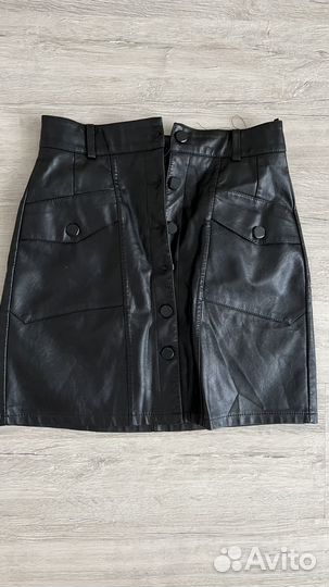 Юбка экокожа