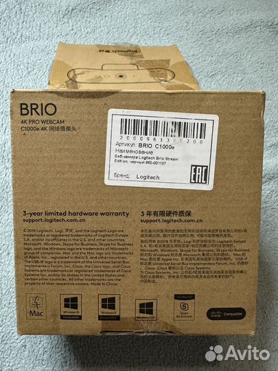 Веб камера logitech brio 4k