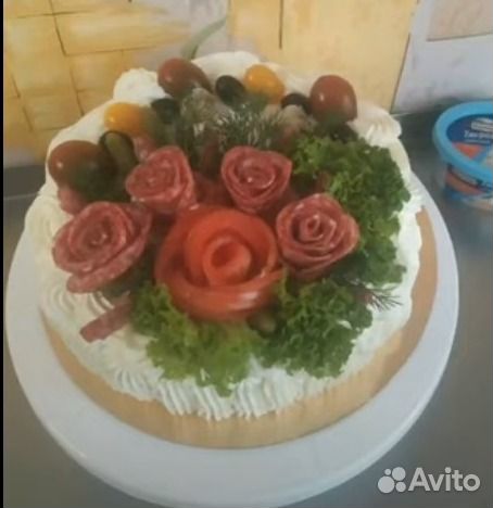 Мясные торты, мужские торты, наполеон закусочный