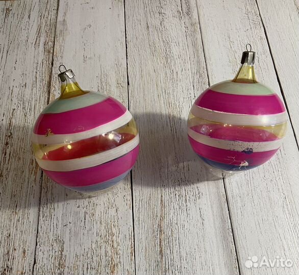 Елочные игрушки СССР глинка одним лотом