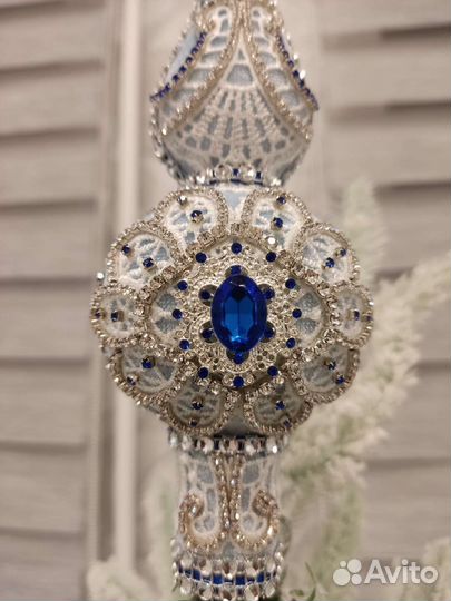 Набор Игрушки на елку 14 шт + верхушка