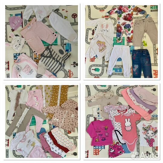 Брендовые вещи пакетом на девочку 68 74