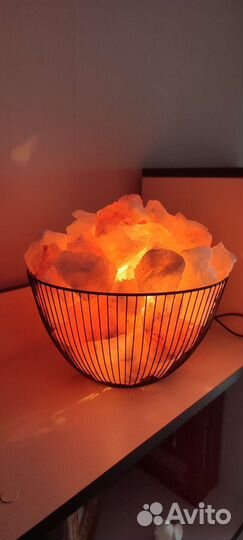 Лампа из соляных камней с диммером, размер 30х30