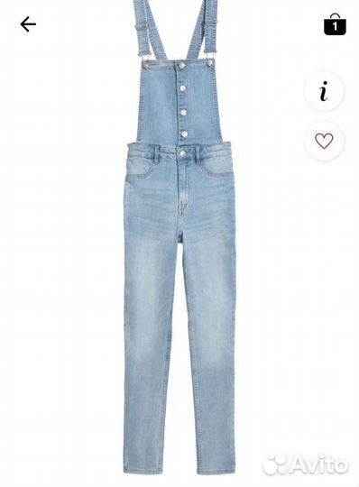 Комбинезон женский hm, джинсовый комбинезон