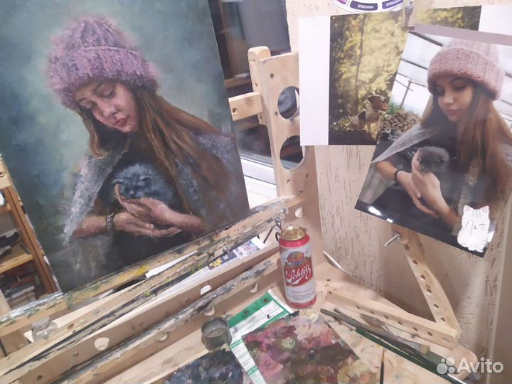 Картины маслом, ручная работа, по Вашим фотография