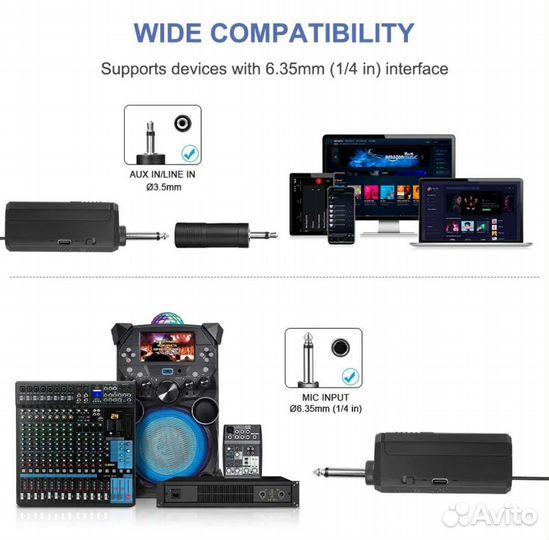 Микрофоны беспроводные (караоке) Hdsnh UHF 010-2