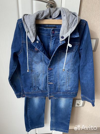 Джинсовый костюм для мальчика 122