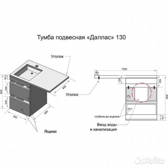 Тумба под раковину