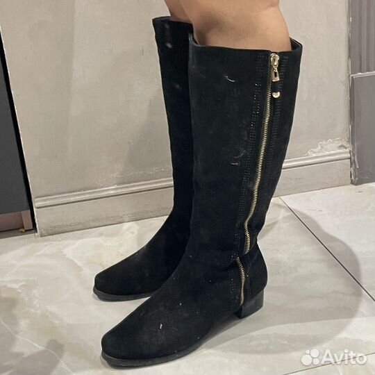 Сапоги на полную ногу Ascalini 41 натуральная змш