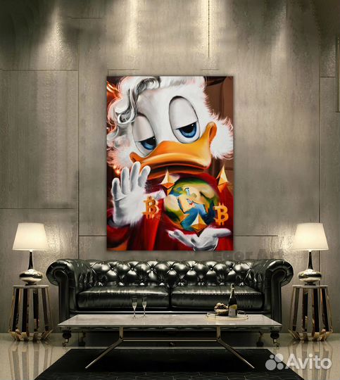 Картина на холсте в интерьер, офис, кальянную