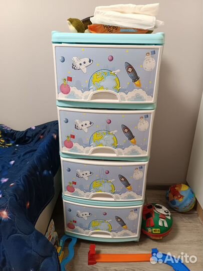 Комод детский для игрушек пластиковый
