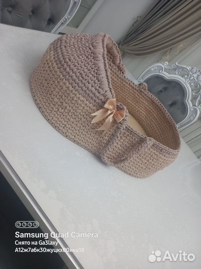 Люлька переноска вязанная