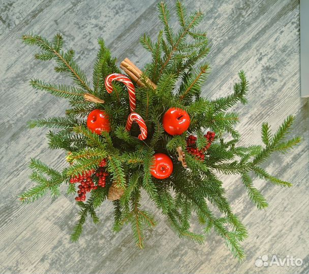 Новогодняя композиция с подсветкой