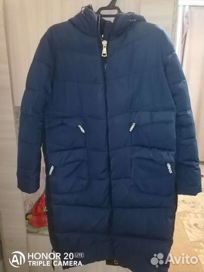 Пуховик длинный зимний женский 52