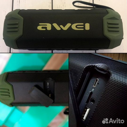 Колонка Awei Y280 Bluetooth влагозащищенная черная