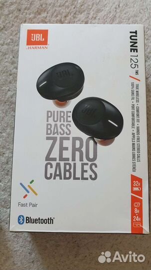 Наушники jbl tune 125 tws левый и кейс