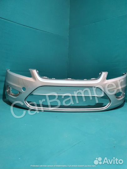 Бампер передний Форд Фокус 2 цвет серебристый