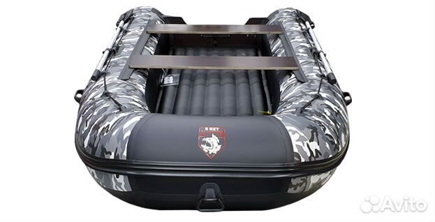 Лодка пвх хантер 360 А Серый камуфляж